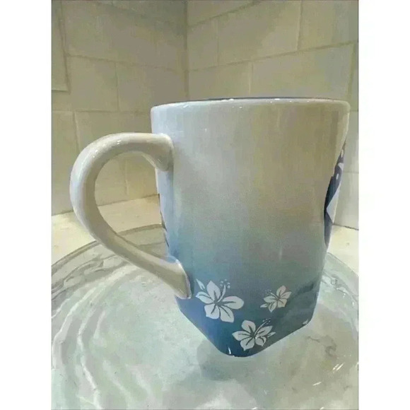 Disney IT'S A SHORE THING Mug Flower Floral Blue Hibiscus Coffee Tea - Picture 4 of 12